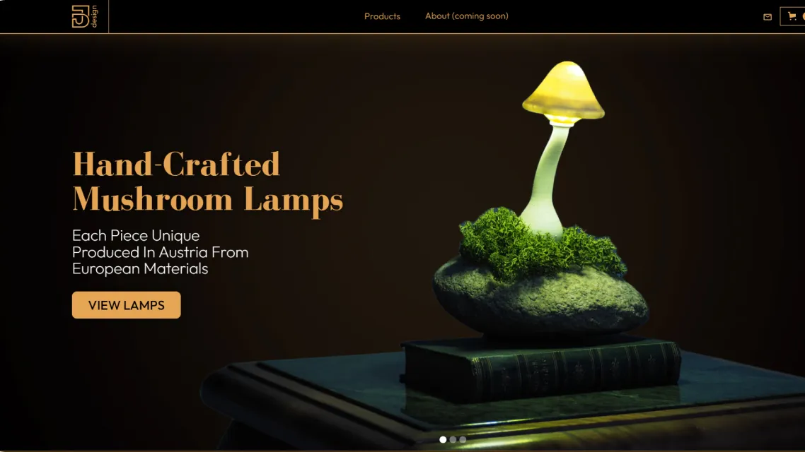Screenshot of a website's hero section