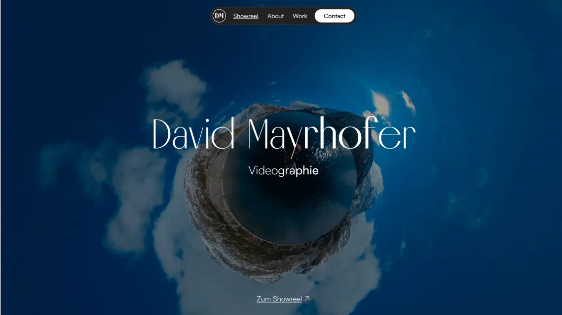 Screenshot of a website's hero section
