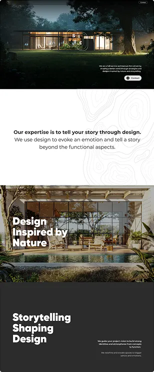 Design draft of a website