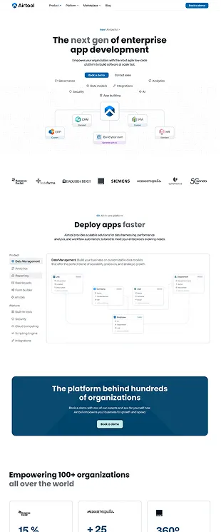 Design draft of a website
