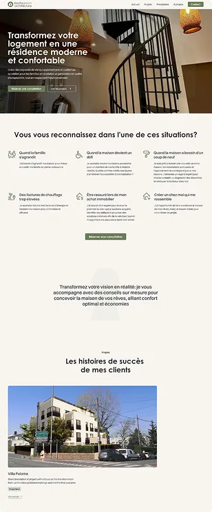 Design draft of a website