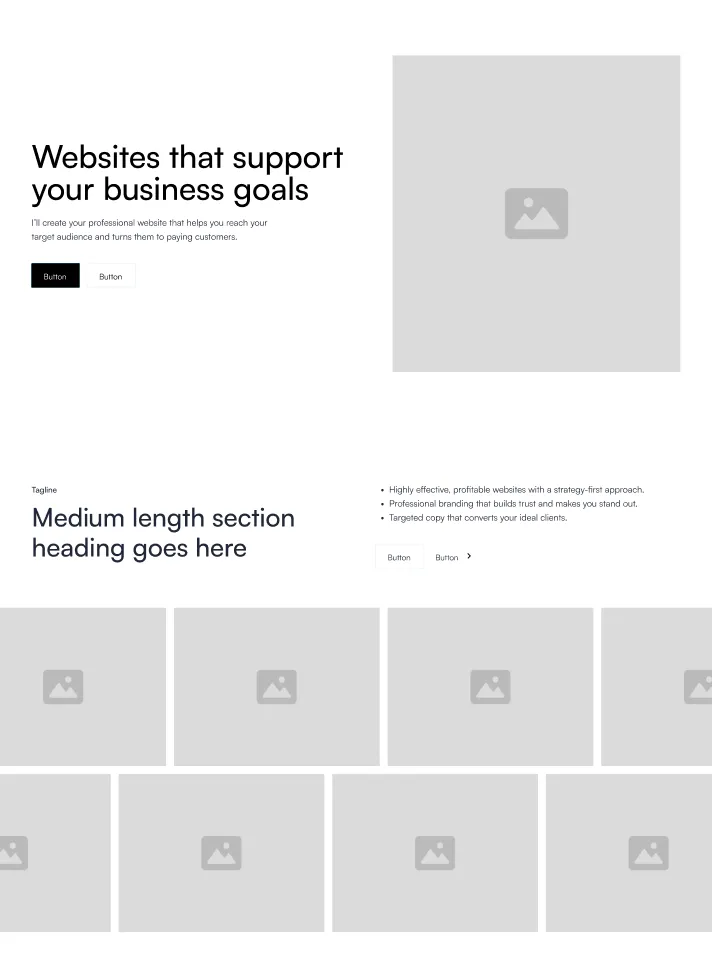 a sample of a wireframe